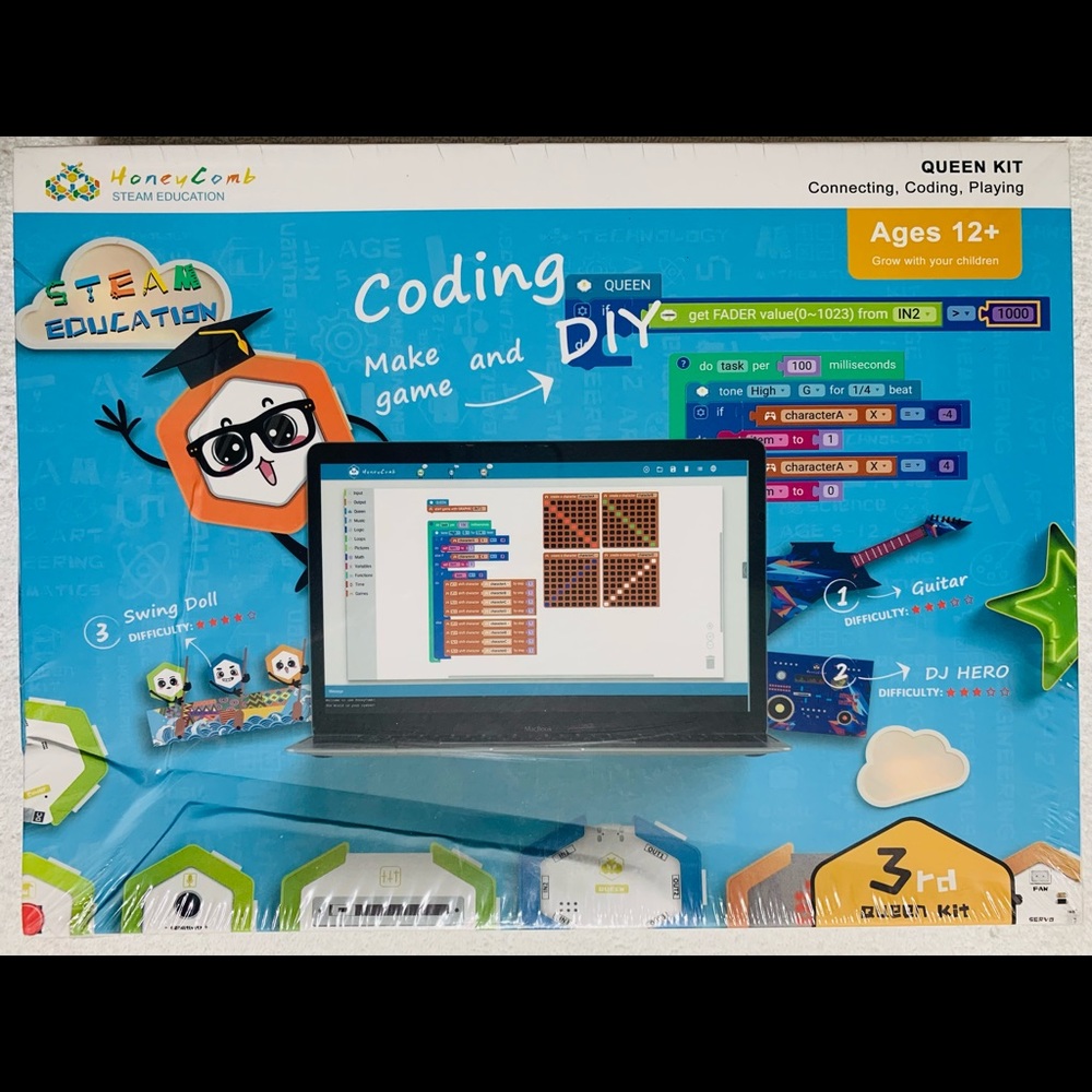 Honey Comb Stem Education Coding Make a Game 3rd Queen Kit